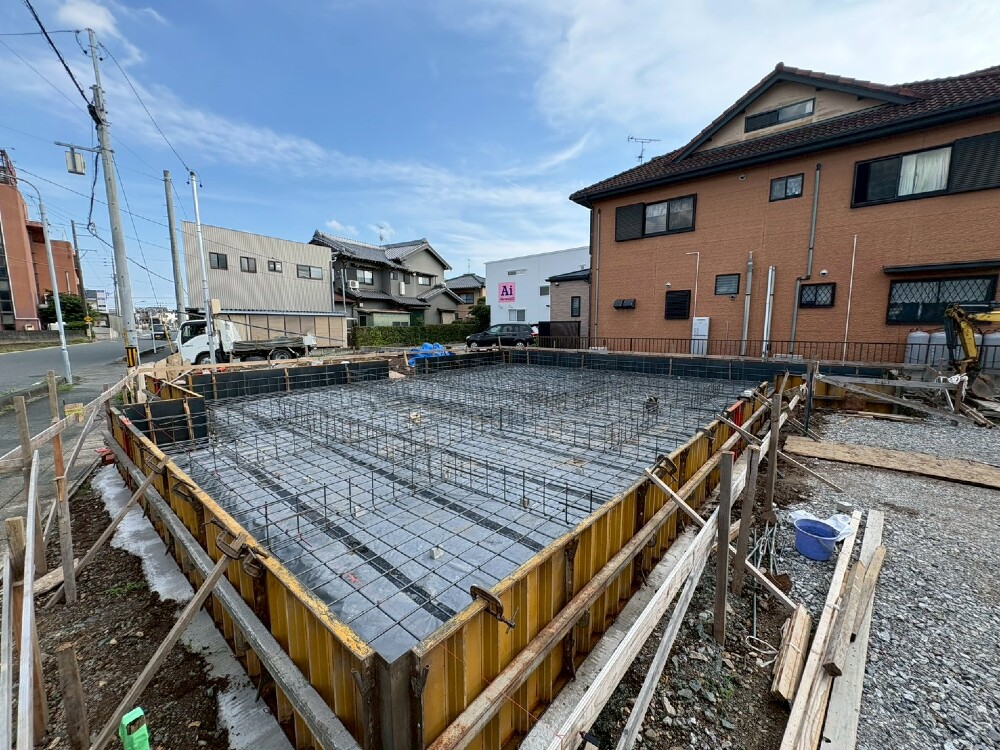 基礎配筋工事・配筋検査を行いました