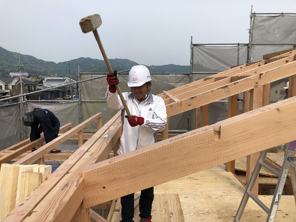 建て方工事の様子