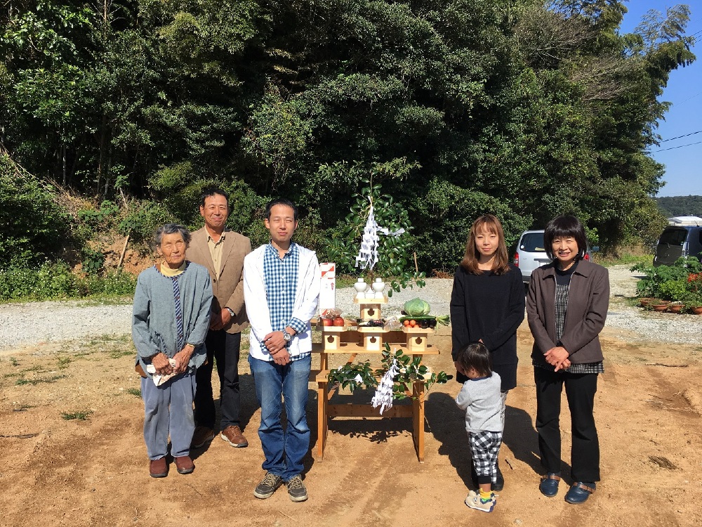 地鎮祭の様子