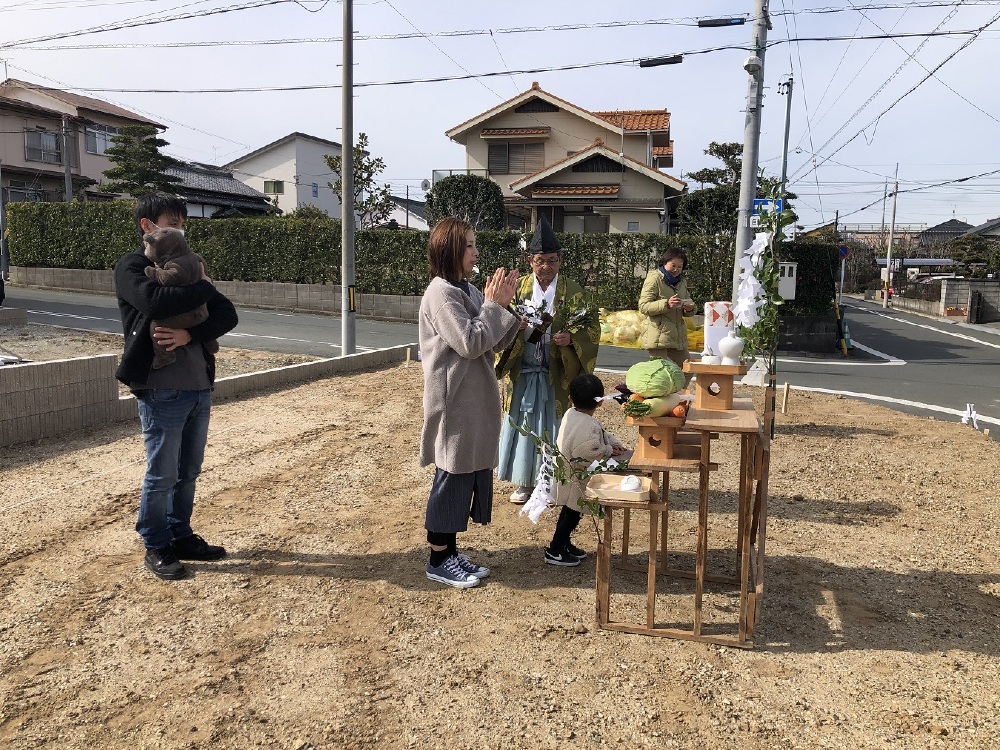 地鎮祭の様子