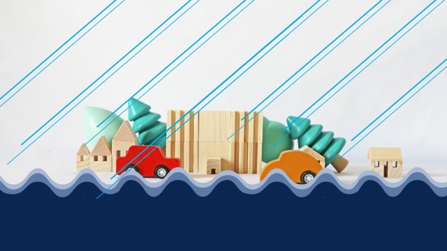 浸水する家