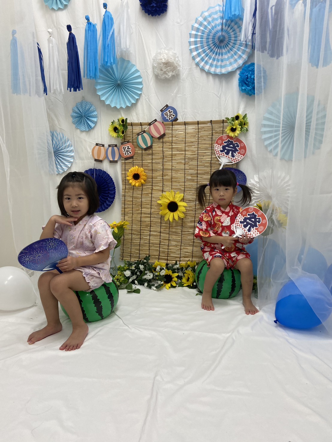 夏祭りのフォトブース
