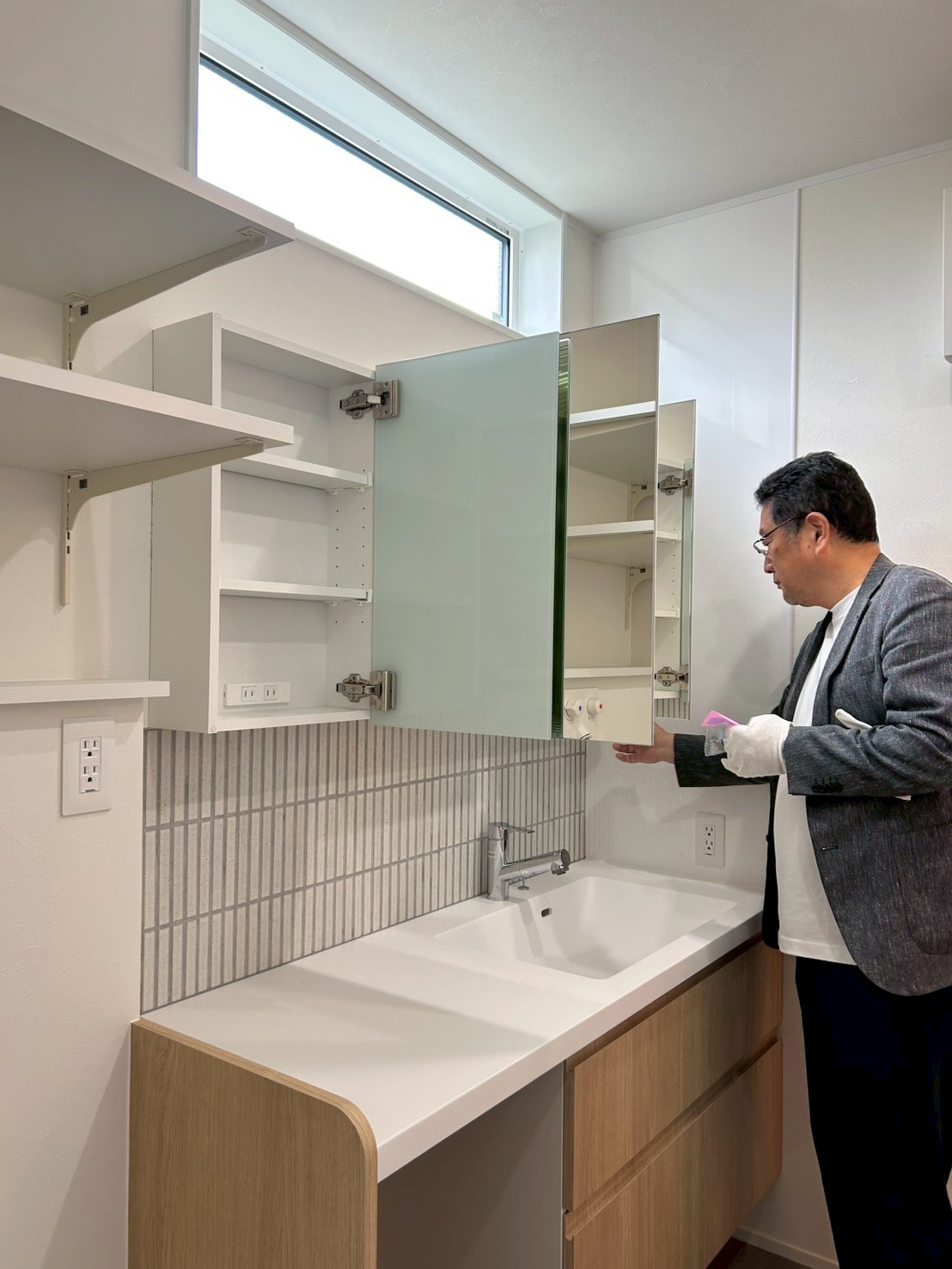 豊橋市K様邸たくさん入る洗面収納